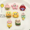 Accesorios de Joyería de Resina de Dibujos Animados Brillantes de Bob Esponja DIY Pegamento de Crema Pasador Imán para Refrigerador Agujero Material para Zapatos