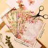 12 Folhas/Pacote da Série Sombra de Flor Perfumada Papel de Material Base de Flor Retro Material para Colagem Decorativa Manual de DIY para Crianças