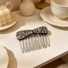 Pente de cabelo meio preso de luxo, decoração de luxo de alta qualidade, pente de strass brilhante estilo coreano, pente de cabelo laço d'água, grampo de cabelo requintado