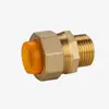Conectores roscados de latón de alta resistencia, conectores rápidos de tubería de gas de cobre, accesorios roscados para conectar mangueras de gas corrugadas