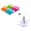 Pinzas de plástico para ropa, pinzas de plástico a prueba de viento, pinzas de plástico para viaje, bolsa de red para secar ropa, pinzas de plástico a prueba de viento para ropa interior, pinzas para ropa de uso fácil