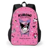 Transfronteiriça nova Sanrio kuromi kuromi mochila escolar mochila de estudante mochila de escola primária uma geração de cabelo