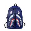 Nueva Mochila Escolar para Estudiante de Secundaria Bape Versátil Graffiti Mochila de Estudiante Tendencia Tiburón para Hombres y Mujeres Mochila Casual