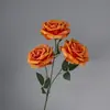 Rosa Artificial Venta al por mayor Transfronteriza Amazon Individual 3 Cabezas Rosa Artificial de París Flor Artificial Flor de Boda Pared de Flores DIY