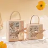 2026 Nova Caixa de Doces Estilo Europeu Caixa de Doces de Casamento Estilo Ins Caixa de Doces de Casamento Portátil Sacola de Presente Lembrancinha