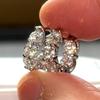 Brincos de Venda Quente Transfronteiriços Cravejados com Diamantes, Argolas de Luxo Leve, Brincos Versáteis com Diamantes Completos da Moda Europeia e Americana, Brincos de Tarraxa, Acessórios de Orelha Elegantes para Mulheres