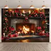 Tecido de Fundo de Natal Novo Transfronteiriço, Tecido Pendurado para Decoração de Feriado, Aniversário e Inverno, Tecido de Fundo para Fotografia de Festa ao Ar Livre