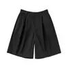 Shorts de trabajo retro estilo japonés Rumeng, básicos, plisados, de pierna ancha, para hombre, verano, holgados, rectos, casuales