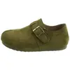 Nuevos Zapatos Birkenstock para Mujer Estilo Bosque Dedo Partido Otoño 2026, Zapatos Planos Casuales Versátiles para Mujer con Correa de Hebilla de Gamuza