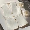 2025 En Stock Comercio Exterior Transfronterizo Estilo Chanel Bordado Medieval Retro Chaleco Moda Jacquard Manga Corta