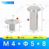 Fijaciones Biseladas en Forma de Cruz de Acero Inoxidable 304 M4~M6 Remaches de Encaje Estándar Nacional Tornillos para Muebles