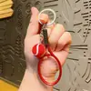 Popular Llavero de Raqueta de Tenis, Coche y Balón de Fútbol, Llavero Colgante Deportivo Realista de Bádminton Mini