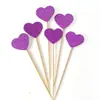 Cor do Bolo Bolo Doce Inserção Rosa/Inserção com Palito Rosa/Layout Criativo de Mesa de Sobremesa Pacote com 10