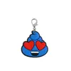 Llavero de PVC de caca de dibujos animados, llavero con forma de langosta, accesorio para mochila, pequeño regalo creativo y lindo, llavero novedoso