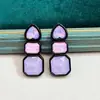 Novos Brincos Luxuosos da Moda Quadrados Geométricos Diamante Brilhante Brincos de Alta Qualidade Sonhadores Amor Coloridos Brincos Atacado