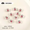 Accesorios Redondos Pequeños de Acrílico Estampados con Cuentas DIY Colgante para Bolsos Cadena para Teléfono Móvil Accesorios para Llaveros Cuentas Sueltas