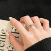 Libro de Caperucita Roja Mismo Estilo Color Tesoro Apertura Anillo Luz Lujo Alto Nivel Imitación Ojo de Gato Esmeralda Púrpura Zirconia Anillo para Mujeres