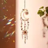 Fornecimento Direto Transfronteiriço Popular Pegador de Sol Pingente de Cristal da Lua Iluminação Decoração para Pendurar na Janela Combinação Ornamentos de Sino de Vento