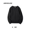 AG600g Moletom Masculino Ombro Manga Longa Super Macio Sem Veludo Gola Redonda Outono Leve Maduro Casual Solto Moda Marca Jaqueta