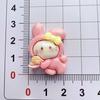 Accesorios de resina para bricolaje, crema de gel, pinza para el cabello, agujero para zapatos, hebilla, joyería, decoración, serie de dibujos animados de gato rosa