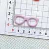 Lindos Mini Marcos de Gafas de Resina, Decoraciones para Ropa de Muñecas, Accesorios Hechos a Mano para Bricolaje, Materiales de Belleza para Fundas de Teléfono