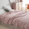 Manta toalha macia de algodão puro com textura waffle e renda estilo coreano, colcha fresca de verão para camas de solteiro ou casal, manta de dormir de algodão para o verão