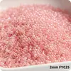 Super-Excelente 2 mm Hielo Imitación Jade Núcleo Teñido Vidrio Cuentas de Arroz Imitación Checo Crema Vidrio Cuentas para Pulsera Anillo DIY