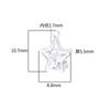 S925 prata esterlina ins vento incrustado zircão cinco-pointed estrela pingente estrela pingente diy artesanal frisado prata acessórios material