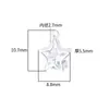 Prata Esterlina S925 Estilo Ins Pingente de Estrela de Cinco Pontas Cravejado com Zircônia Pingente de Estrela Material para Acessórios de Prata Feitos à Mão com Contas DIY