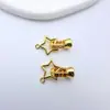 Hebilla de Acabado Estrella Simple Chapada en Oro Cobre de Alta Retención de Color Material para Pulsera Hecha a Mano, Collar, Pendientes, Accesorios de Joyería