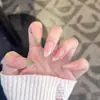 Set de 10 Uñas Azules Ojo de Gato Brillantes Hechas a Mano para una Hija Adinerada, Modernas y Populares, Realza el Cutis y la Elegancia, Uñas Portátiles al por Mayor