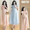 Nuevo Estilo de Verano 2025 Diseño Coreano Sencillo Vestido de Maternidad Holgado y de Moda
