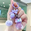 Mini Conejo Arena Líquida Llavero Dibujo Animado Muñeca Acrílica Colgante Lindo Arena Líquida Llavero Mochila Pequeño Regalo