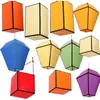 Linternas de piel de oveja estilo chino, linternas Kongming, linternas de melón de invierno estilo antiguo para decoraciones de bodas y restaurantes de hot pot, linternas rectangulares de forma especial