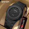 Reloj de Negocios Sanda de Transmisión en Vivo Más Vendido para Hombres, Reloj de Cuarzo Impermeable de Bloques de Color Moderno y a la Moda, Reloj Ligero Casual Simple para Mujeres