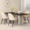 Mesa de jantar de ardósia preta pura, novo estilo italiano, design minimalista moderno de alta qualidade para uso doméstico, mesa de jantar retangular para apartamento pequeno 2024