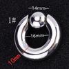 Nuevo BCR transfronterizo tamaño grande tarjeta anillo de bola resorte bola anillo para la nariz aretes para la oreja anillo pesado para el pecho anillo femenino multiusos acero inoxidable