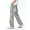 2026 Estilo Nuevo Jeans para Hombres Altos Longitud Extendida Primavera y Otoño High Street Pantalones de Longitud al Suelo Estilo Americano para Hombres Pantalones Holgados de Pierna Ancha