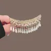 Pasador de Pelo con Borla de Campana de Diamante Azul para Mujer, Accesorio de Pelo Exquisito de Gama Alta, Pinza Lateral, Pasador de Pelo, Pinza BB Lateral de Estilo Antiguo