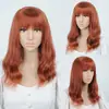 Ventas Directas de Fábrica de Pelucas Multicolores Europeas y Americanas, Cabello de Longitud Media, Cabello Largo Rizado Diagonal, Estilo Moderno, Estilo Ligeramente Rizado para Fiesta de Disfraces