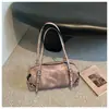 2026 Nuevo Bolso de Hombro para Mujer de Moda Transfronterizo, Gran Capacidad, Simple, Textura Mate, Bolso Retro Europeo y Americano Casual para Mujer