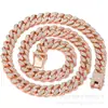 Colar de corrente cubana masculina europeia e americana 13mm liga total diamante personalidade rap exagerado strass acessórios de colar colar masculino