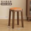 Silla de Comedor de Lujo Ligero Taburete Doméstico Silla de Madera Maciza Silla Moderna Simple Taburete de Mesa de Comedor Sedentario Cómodo Apilable Taburete de Comedor Taburete Cuadrado