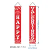 Amazon Transfronterizo Día de San Valentín Pareja Feliz Corazón Decoración Arreglo Porche Puerta Decoración Pancarta Tela de Fondo