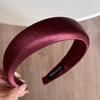 Rojo vino satén mercerizado alta calidad estilo círculo intestinal cuadrado temperamento nicho anillo para el pelo nueva cuerda para el pelo accesorios para el pelo tocado