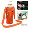 Capa de copo isolada em malha, prática para viagem, design simples, pode ser usada na transversal, capa de copo universal para garrafas de água, estilo crossbody