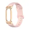 Compatible con marco de reloj de metal tipo armadura de aire Google Fitbit, correa de silicona con cierre de mariposa en forma de diamante para Fitbit Air