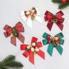 Decoração de Festa de Fim de Ano Transfronteiriça Laço de Quatro Orelhas Guirlanda de Natal Sino Pendurado Pingente de Laço Estoque Pronto