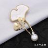 Broche Anti-Exposição, Laço da Moda, Decoração de Roupa de Flor, Joias de Metal, Broche de Strass de Pérola, Acessórios de Corsage