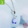 Plata Ziyun Nuevo aceite de gota Flor de campanilla Colgante Accesorios Estambre de flor exquisito Pulsera de plata de ley s925 con cuentas BSC658